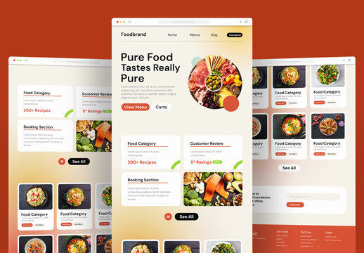 Clean Restaurant Landing Page Template for Food Delivery And Menu Showcase
