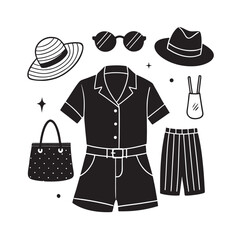 Chic Beach Shirt Shorts Combo Style Silhouette