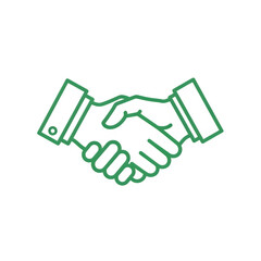 Fototapeta premium Green handshake icon
