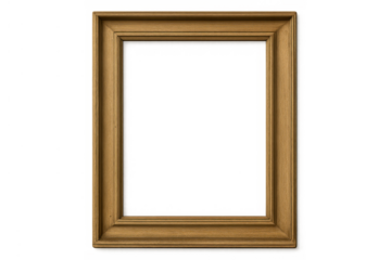 Wooden frame creating border for content, empty classic rectangle shape with transparent background