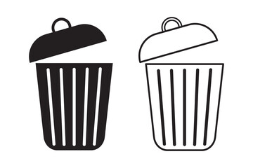 Bin icon set.