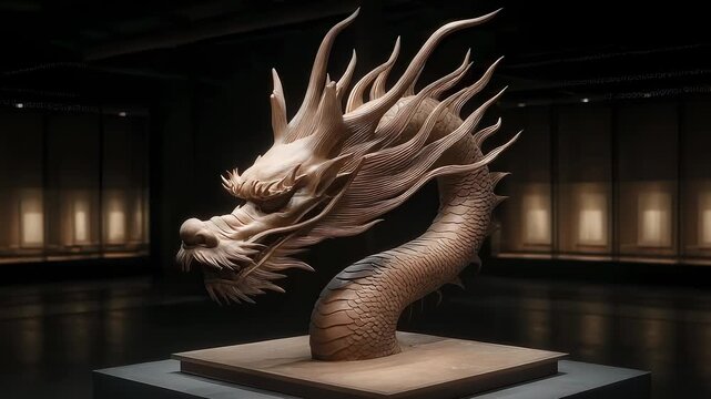 Lifelike Tang Dynasty Dragon Sculpture Artwork