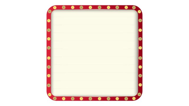 retro neon sign. light bulb frame	
