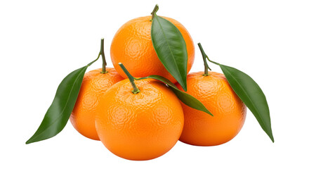 Fresh mandarin oranges with vibrant green leaves evoke healthy eating, perfect for wellness blogs or citrus recipes, a touch of natural freshness
