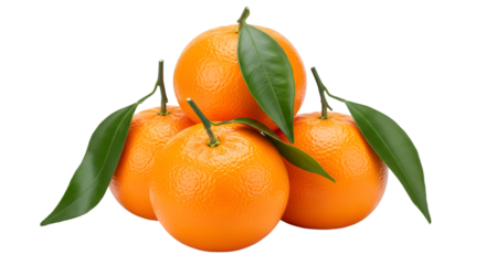Fresh mandarin oranges with vibrant green leaves evoke healthy eating, perfect for wellness blogs or citrus recipes, a touch of natural freshness