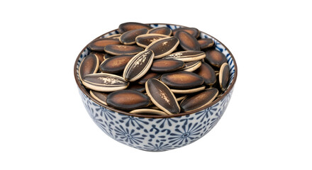 Roasted sunflower seeds in a decorative bowl offering a healthy and nutritious snack alternative for mindful eating and wholesome living