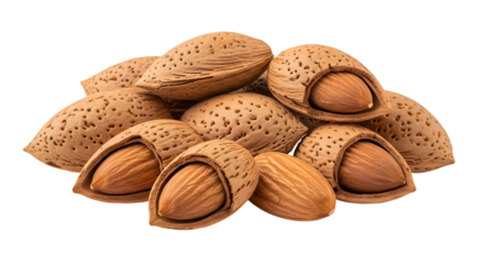 Fresh almonds in shells, perfect for healthy snacking and natural food concepts, showcasing wholesome goodness and delicious taste, ideal for vegan diets