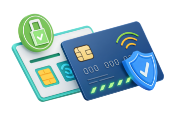 Payment gateway 3d icon colorful design for beginners tutorial