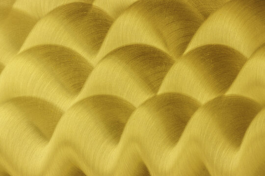 Horizontal golden yellow wavy lines abstract textured background