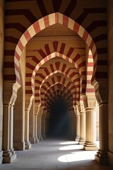 Arches of the great mosque of cordoba spain