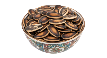 Delicious roasted sunflower seeds fill a charming bowl, perfect for healthy snacking or adding a nutritious crunch to your recipes, a culinary delight