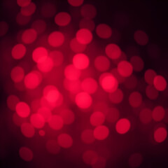 Dark burgundy red bokeh background with floating luminous particles and soft focus effect for luxury brand presentations