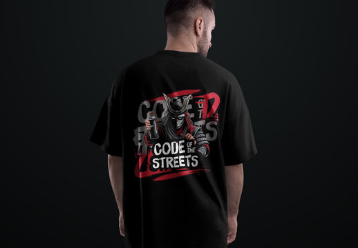 Urban Samurai Streetwear TShirt Template