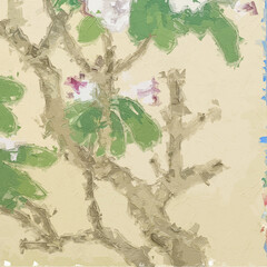 Various oil paintings, flowers, roses, peonies, chrysanthemums, landscapes, morning glories, birds, misty clouds, fairyland, fish