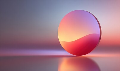 Blurred gradient circle logo in pink orange purple on white for app icon branding and digital identity with soft glowing effect

