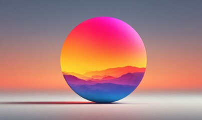 Rounded minimalistic logo with pink orange purple gradient on white background for app icon branding and digital identity design

