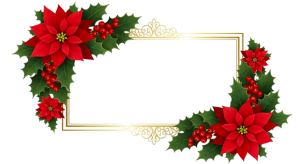 christmas style flower frame