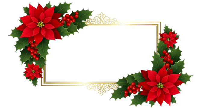 christmas style flower frame