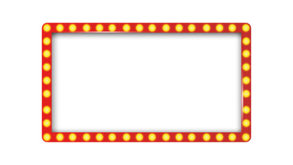 retro neon sign. light bulb frame	
