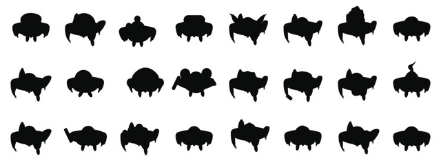 people top view male and female characters view from above