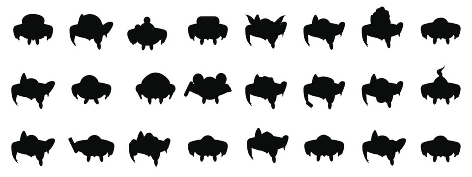 people top view male and female characters view from above