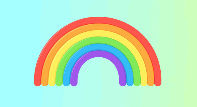 Vibrant Rainbow Arching Across a Bright Sky.