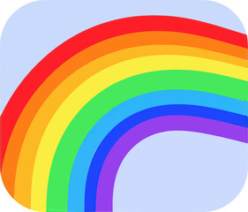 Vibrant Rainbow Arching Across a Clear Sky.