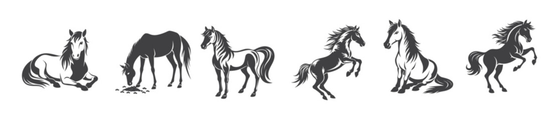  print ultimate horse silhouette set stunning collection for