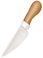 Knife kitchen equipment watercolor design illustration