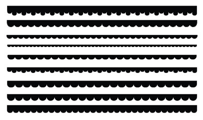 scalloped border simple divider ornament edge cutout