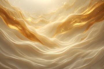 Elegant Gold Ivory Abstract Background & Manga Fusion Artwork