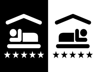 Accommodation emoji black and white variant design