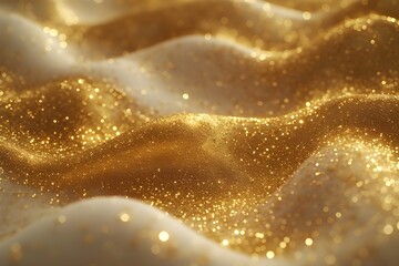 Elegant Gold Ivory Abstract Background & Manga Fusion Artwork