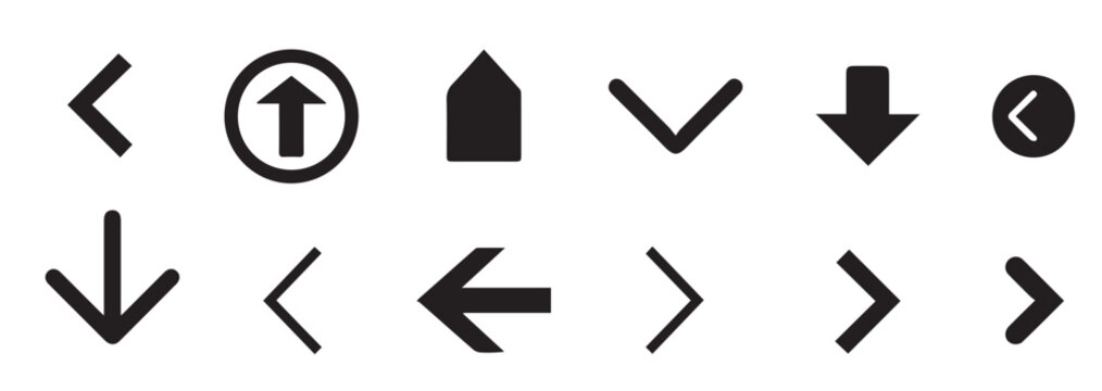  set of black vector arrows arrow icons 