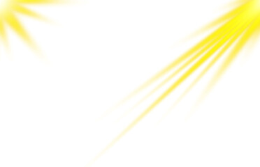 Abstract yellow light rays design element for websites and graphics on a Transparent Background for modern designs