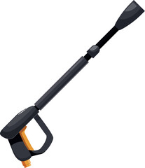 Pressure washer spray gun for cleaning various surfaces with high pressure water jet