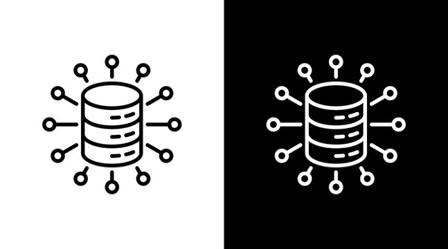 Data Cluster With Icon Set Design