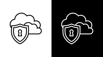 Cloud Security With Icon Set Design