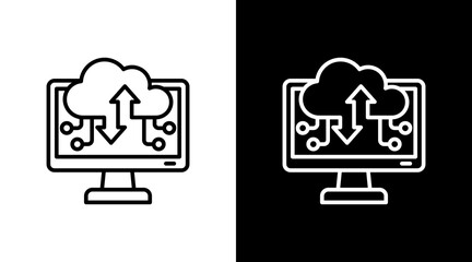 Cloud Computing With Icon Set Design