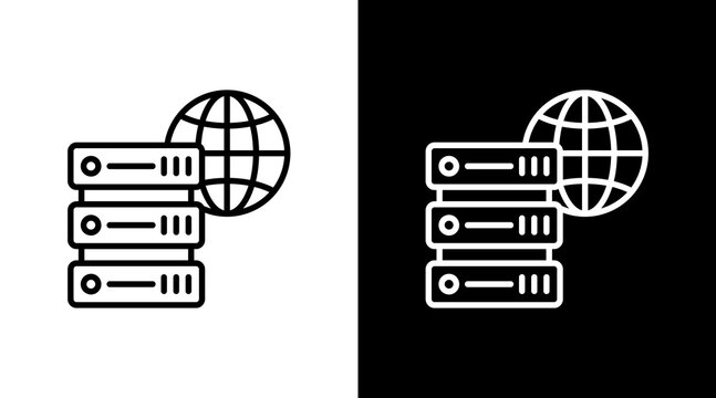 Web Server With Icon Set Design