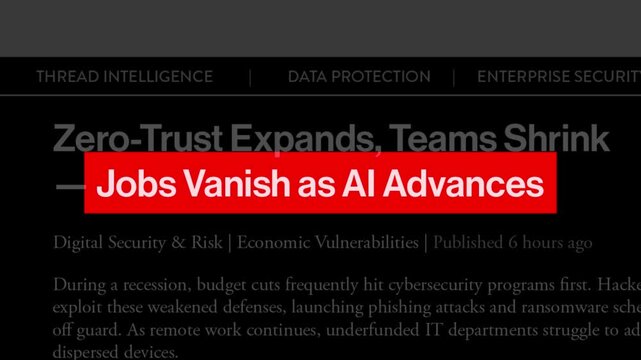 Jobs Vanish as AI Advances &mdash; Modern News Headline Motion