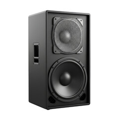 Fototapeta premium Professional audio speaker cabinet broadcasting sonic fidelity on transparent stage