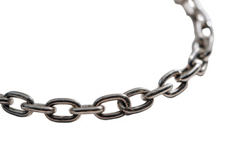 Obraz premium Metal chain close-up studio setting product photography minimalist style detail focus industrial concept