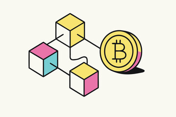 Obraz premium Graphic Representation of Modern Digital Money