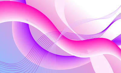 pink purple lines wave curves on soft gradient abstract background