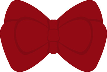Bold Red Ribbon Bow Vector – Decorative Illustration
