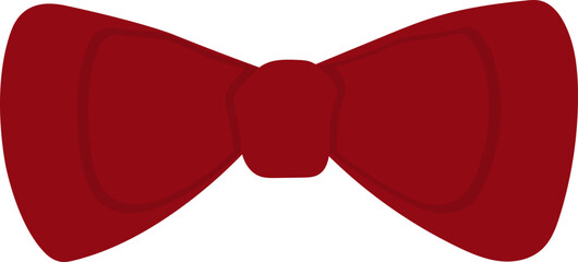 Small Horizontal Red Bow Vector &ndash; Minimal Ribbon Clipart