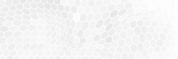 Fototapeta premium White Hexagon Tile Wall Background with Spotlight at the Center.