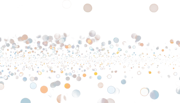 Festive clipart - golden bokeh for overlay on transparent background