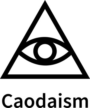 Caodaism symbol. Vietnamese monotheistic religion. Vector
